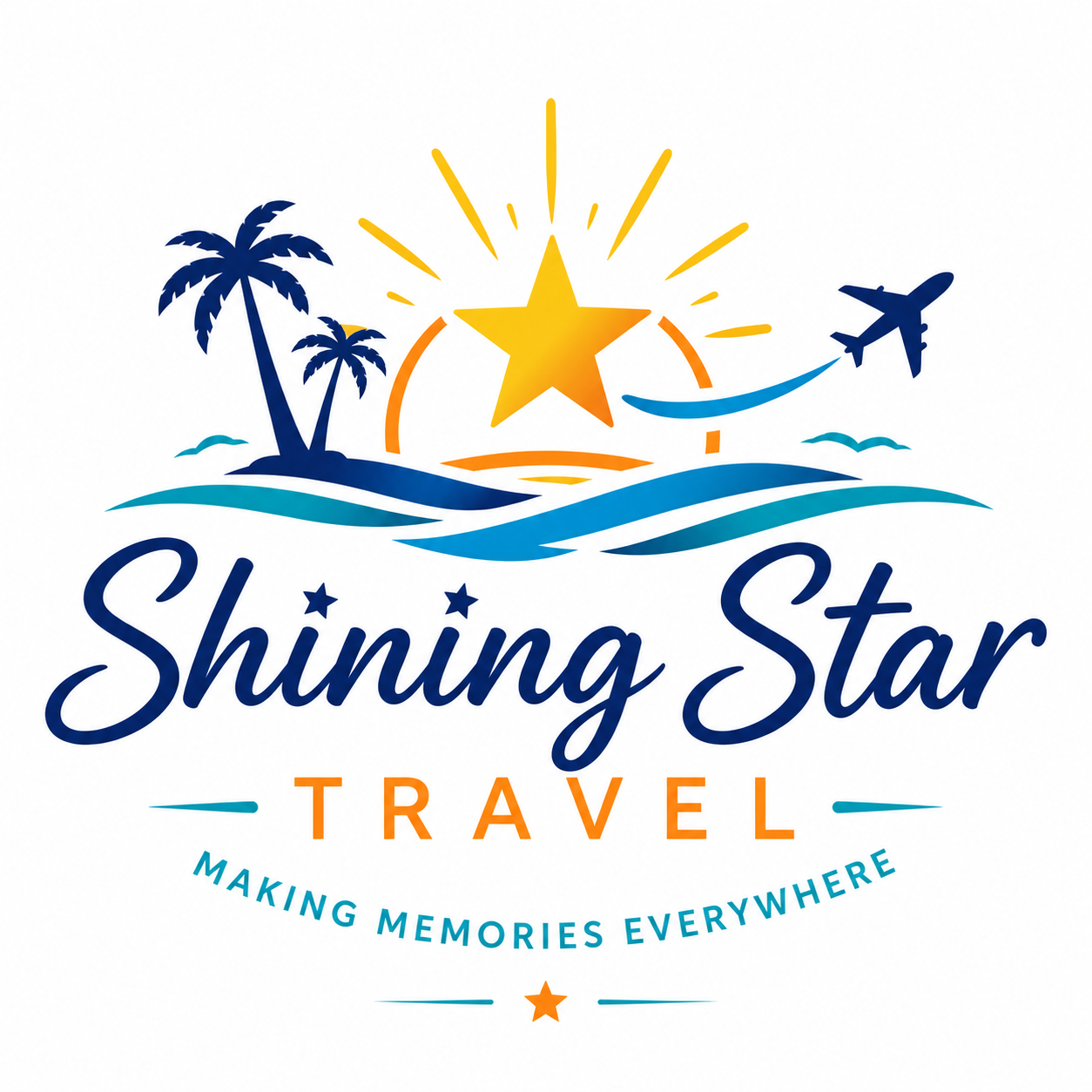 Shining star travel  logo